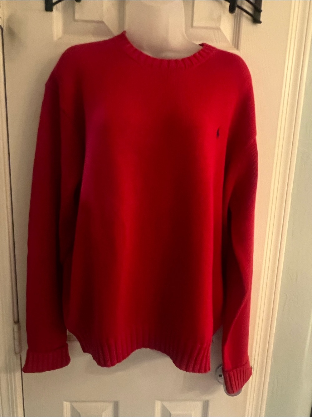 Polo Ralph Lauren red cotton Men’s crew neck large sweater